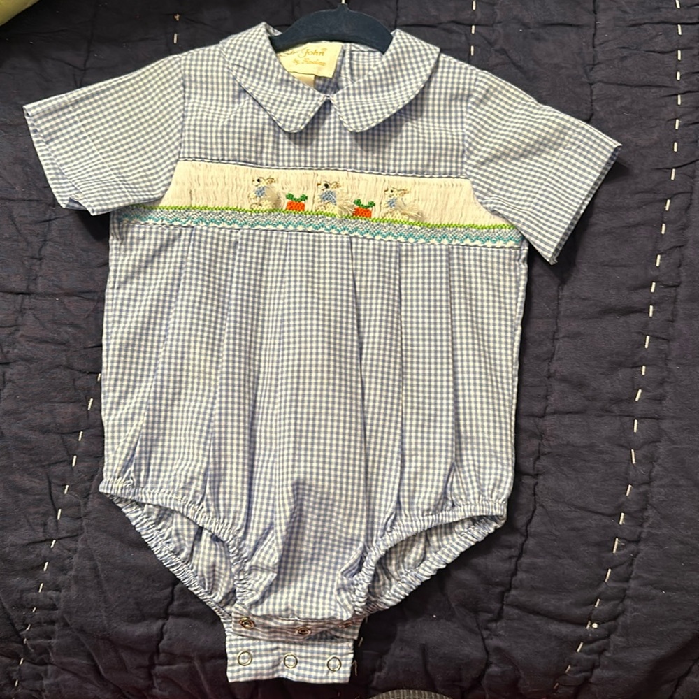 Easter Smocked One Piece-Boys
